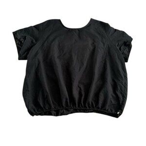 Jessica Morgan Womens Black Short Sleeve Top Plus Size 4X Polyester